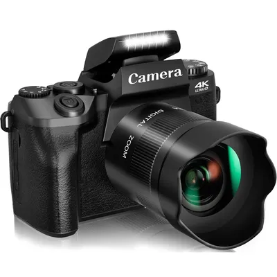 16X Zoom 64MP DSLR HD WIFI Dual Cameras 4.0 Inch Touchscreen 4K Digital Camera for Photography Video Live Streaming Vlogging