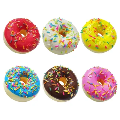Soft Artificial Donut Bread Doughnuts Stress Relief Novelty Toy Squeeze Toys Simulation Cake Model