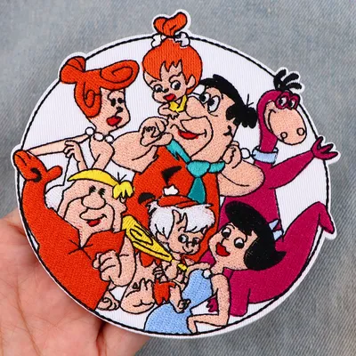 Cartoon Family Patches Embroidered Diy Iron on Patches for Clothing Jacket Badges Sewing Stickers Applique Patches