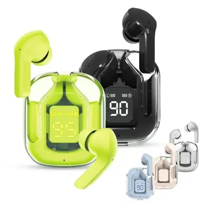 TWS Wireless Earphones Transparent Bluetooth In Ear Headset ENC Sports Headphones LED Power Digital