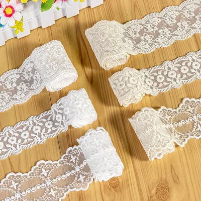 5Yards Embroidery Lace Fabric Exquisite Water Soluble Mesh Lace for Needlework Clothing Accessories Trimmings Sewing