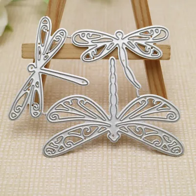 Dragonfly Insect Cutting Dies Scrapbook DIY Decorative Paper Cards Making Tool Blade Punch Stencils