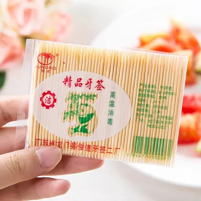 500 PCS Natural Bamboo Toothpick Sturdy Wood Dental Bamboo Picks Home Restaurant Hotel Toothpicks
