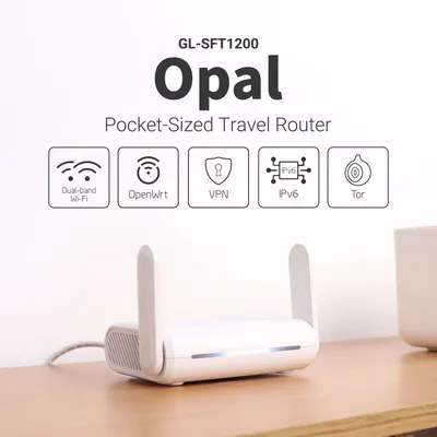 GL.iNet GL-SFT1200 (Opal) Secure Travel WiFi - AC1200 Dual Band Gigabit Ethernet Wireless Internet