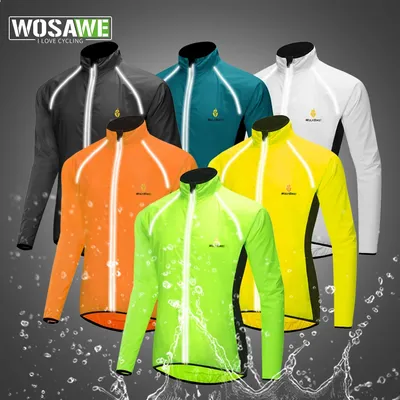 WOLFBIKE Cycling Jacket Winter Men Windbreaker Water Repellent Reflective MTB Bike Long Sleeve