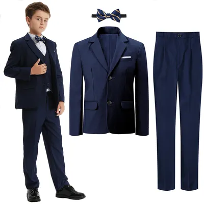 Suit for Kids Boys Easter Outfit Church Party Blazer Wedding Ceremony Flower Piano Performance