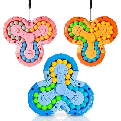 Rotating Magic Bean Fidget Toy Hand Spinner Office Relief Stress Anxiety Decompression Puzzle Cube