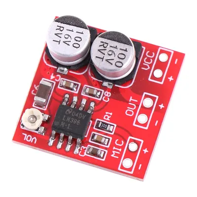 DC 5V-12V LM386 Electret Microphone Power Amplifier Board Gain 200 Times Mic Amp