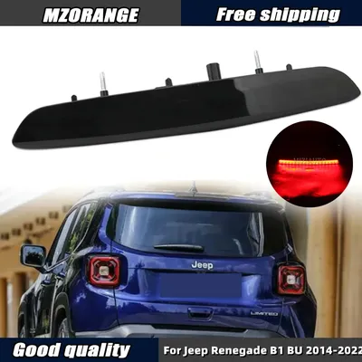 Black High 3rd Third Brake Light Lamp For Jeep Renegade B1 BU 2014-2022 High Mount Light Stop Brake