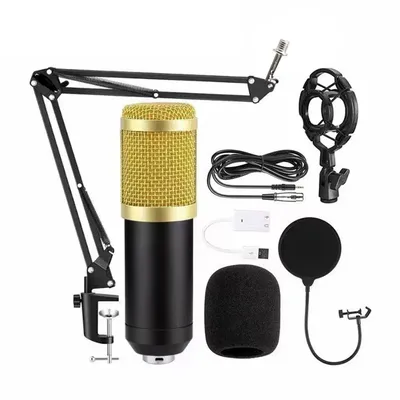 Professional Anchor Condenser Microphone With Stand For PC Laptop Karaoke Live Streaming Studio Recording Audio Mic BM800