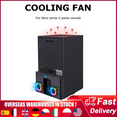 For Xbox Series X Console Cooling Fan Dock Station Slim Vertical Stand Host Side Radiator Usb Game