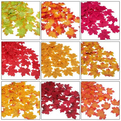 8cm Simulated Maple Leaf 100/200pcs Wedding Birthday Site Layout Thanksgiving Festival Decoration
