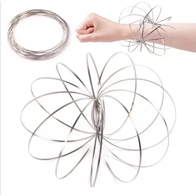 Flowtoy Magic Fidget Ring Toroflux Amazing Flow Ring Toys Kinetic Spring Toy Funny Outdoor Game