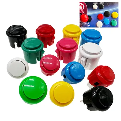 12pcs copy Sanwa Buttons 30mm 24mm Arcade Push Button Switch Baolian Circle Buttons Micro Switch For