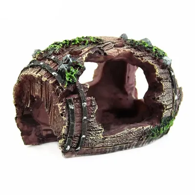 Aquarium Artificial Barrel Cave Resin Ornaments Decorations Landscaping Accessories For Fish Tank