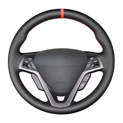 Hand Sewing Non-Slip Artificial Leather Braid Car Steering Wheel Cover For Hyundai Veloster 2011 2013 2012 2014 2015 2016 2017