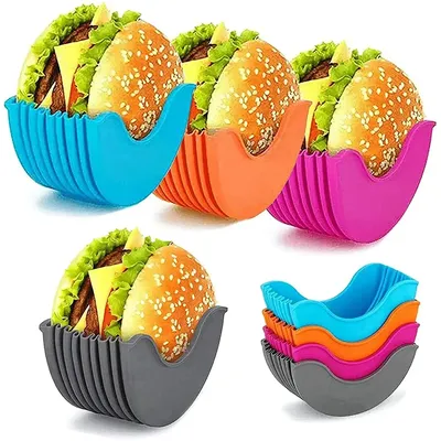 Reusable Burger Rack Useful Gadgets Silicone Frame Burger Tool Holder Shelf Storage Kitchen