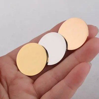 New 20Pcs 20/25/30mm Round Discs Charms Mirror Polish Stainless Steel Charms For DIY Making