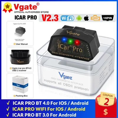 Vgate iCar Pro ELM327 WIFI OBD2 Scanner Bluetooth-Compatible 4.0 For Android/IOS Car Auto Diagnostic