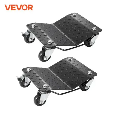 VEVOR Car Tire Wheel Trolley Dollies 2/4PCS 1500 Lbs Weight Capacity Vehicle Skates Moving Tire with