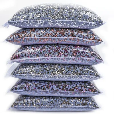 Big bag 42 Pop Colors Wholesale Large Packing DMC Hotfix Rhinestones Flatback Glass Iron On For