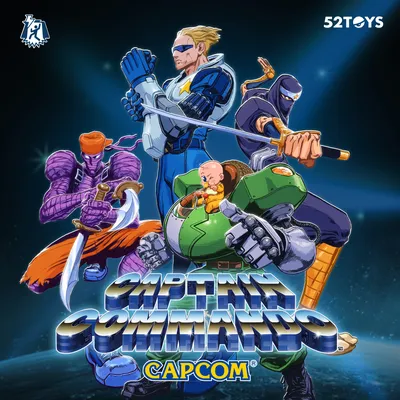 52TOYS Action Figure CAPCOM Captain Commando, 1PC Collectible Desktop Decoration, Creative Gift for Birthday, 3.75inch/10cm