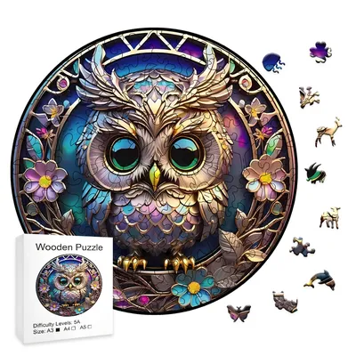Window Owl, Various Special-shaped Wooden Puzzles, Creative Creative Gifts For Senior Players,