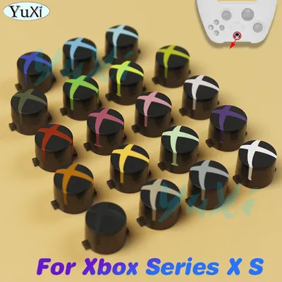 1Pc For Xbox Series X S ABXY Buttons Wireless Gamepad Controller Colorful Power Button DIY Logo Key
