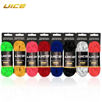 Ice Hockey Skate Laces 84 96 108 120inch Dual Layer Braid Reinforced Waxed Tip Design Hockey Skate