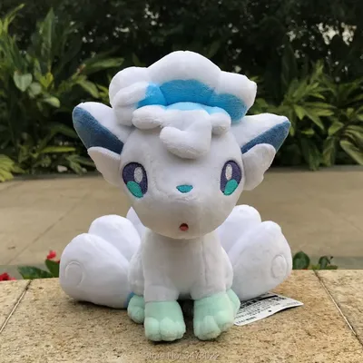 20cm Anime Pokemon Plush Alola Vulpix Six Tails Fox Cuddly Stuffed Toy Cartoon Soft Doll