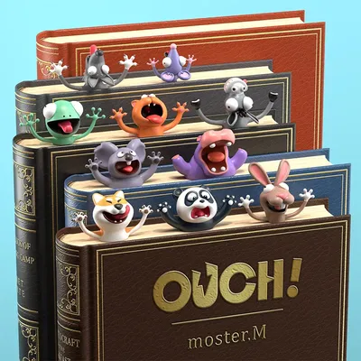 MOHAMM 1 Piece Funny 3D Stereoscopic Cartoon Animal Bookmark for Reading Lovers Student School