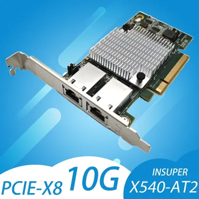 10G Double Port Ethernet Card X540-T2 PCIE-X8 X16 Nework Extend Adapter Support For Synology NAS