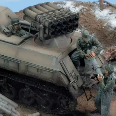 1/35 Scale Diecast Resin Figure Model Kit Diorama Statue Toy Tank Crew 3 Persons Hobby Miniatures Unassembled and Unpainted 532x