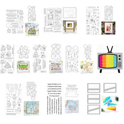 February 2024 Release Monkey Bunny Friendship Happy Birthday Cutting Dies Clear Stamps Stencils