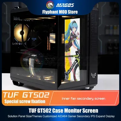 TUF GT502 Case Monitor Screen Solution Panel Size/Themes Customized AIDA64 Gamer Secondary IPS Expand Dsiplay