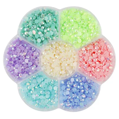 Non HotFix Flatback Beads Resin Jelly Rhinestones For Scrapbooking Nail Art Cup Decoration V0848