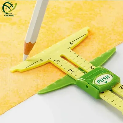 Top Quality 5-IN-1 SLIDING GAUGE WITH NANCY Measuring Sewing Tool Patchwork Tool Ruler Tailor Ruler