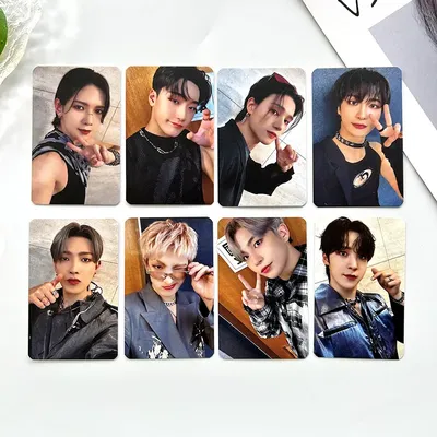 8pcs/set Kpop ATEEZ Album Printing LOMO Card Hongjoong Seonghwa Yunho Yeosang Jongho Fan Collection