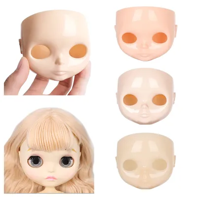 1PC 1/6 Blyth DIY Doll Factory Dolls Faceplate With Backplate 30cm Plastic Blyth No Makeup Face and
