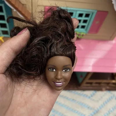 [Second hand product] Dark Skin Head for 30cm Doll 1/6 Joints Doll's Accessories Dress Up Toy