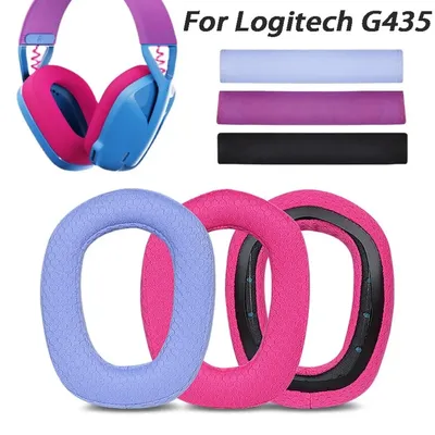 Replacement Earpads For Logitech G435 Headphones Memory Foam Ear Cushions Earmuffs Headband