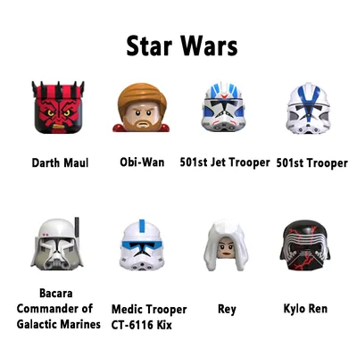 TV6104 Building Blocks Darth Maul Bricks Obi-Wan Kenobi Figure Kylo Ren Figurines Galictic Marines