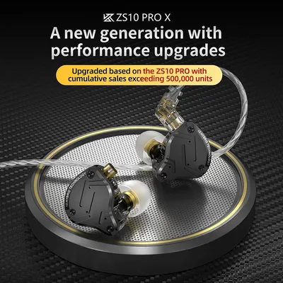 KZ ZS10 PRO X HIFI Bass Metal Hybrid In-ear Earphone Sport Noise Cancelling Headset Earbuds KZ ZSN