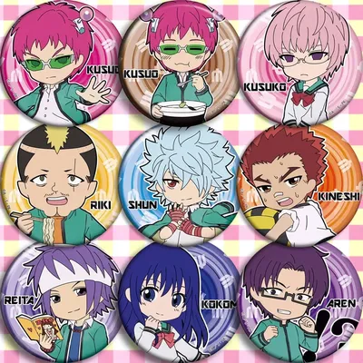 COSSUN Saiki Kusuo no sai-nan Cosplay Badges Teruhashi Kokomi Brooch Icon Collection Bags Breastpin