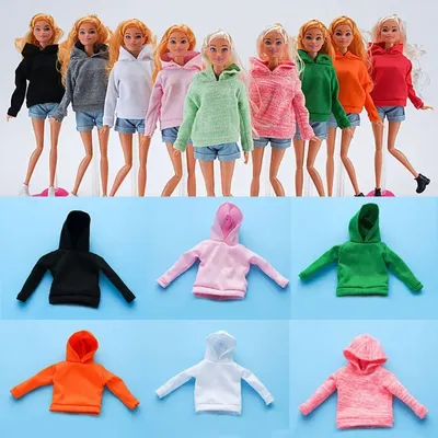 11.5" Fashion Doll Hoodies Sweater Clothes for 30cm Doll Casual Wears 1/6 Dolls Sport Tops Party