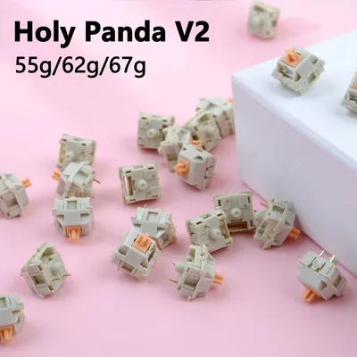Holy Panda V2 Tactile Switch 55g 62g 67g POM Switche Mechanical Keyboard Custom DIY 3Pins Switches