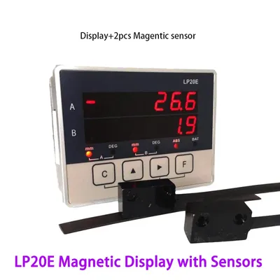 LP20E Magnet 2 Axis Digital Display DRO Magnetic Sensor Tape Displacement Readout Scale Position