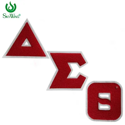 Delta Sigma Theta Soro Patches Greek Letter Clothing Alphabet Logo Chenille Embroidered Sorority And