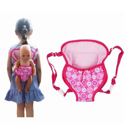 Dolls Out Going Carry Bag Sleeping Bag Doll Accessory for 43cm Baby New Born Doll Fits 15 To 18 Inch