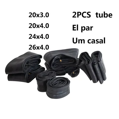 2PCS Fat Bicycle Tube 20 X 3.0 20x4.0 24x4.0 26x4.0 Bike Inner Tube For Snowmobiles Bicycles ATVs